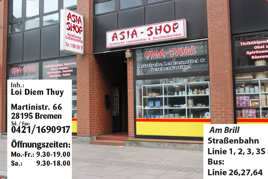 ASIA SHOP / VINA STORE Asiatische Lebensmittel & Geschenkartikel